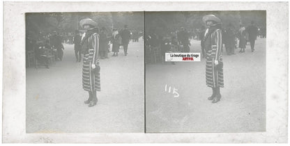 Hippodrome de Longchamp, Paris, stéréoscopie plaque verre, positif 8,5x17 cm