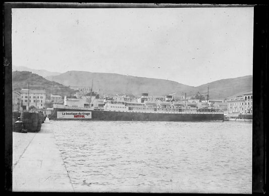 Plaque verre photo ancienne négatif noir et blanc 6x9 cm bateau Port-Vendres ? - La Boutique Du Tirage 