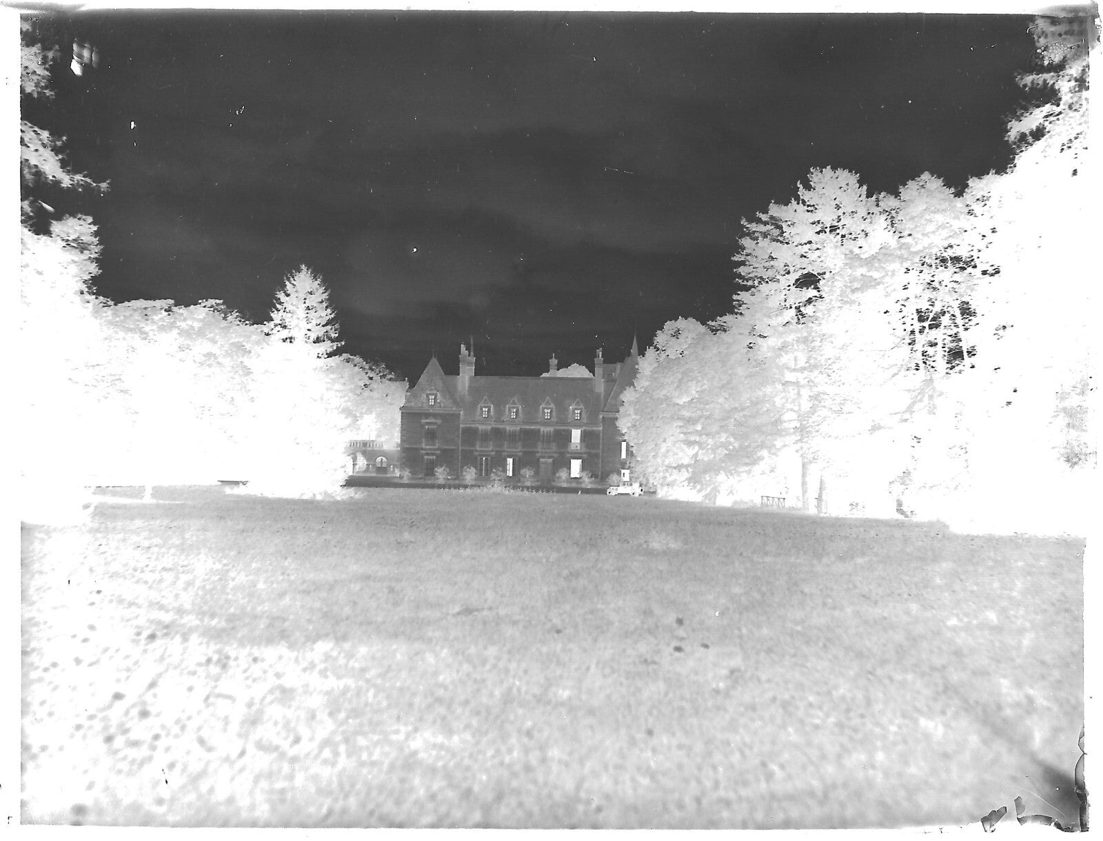 Château de la Martinerie, Neuvy-le-Roi, Plaque verre photo négatif 9x12 cm
