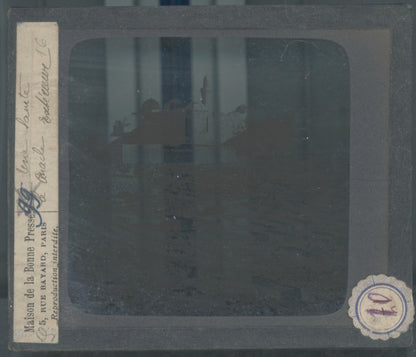 Tombeau du Roi David, photo plaque verre, noir & blanc, positif 8,5x10 cm