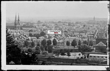 Plaque verre photo négatif noir & blanc 09x14 cm Charleville-Mézières, Ardennes