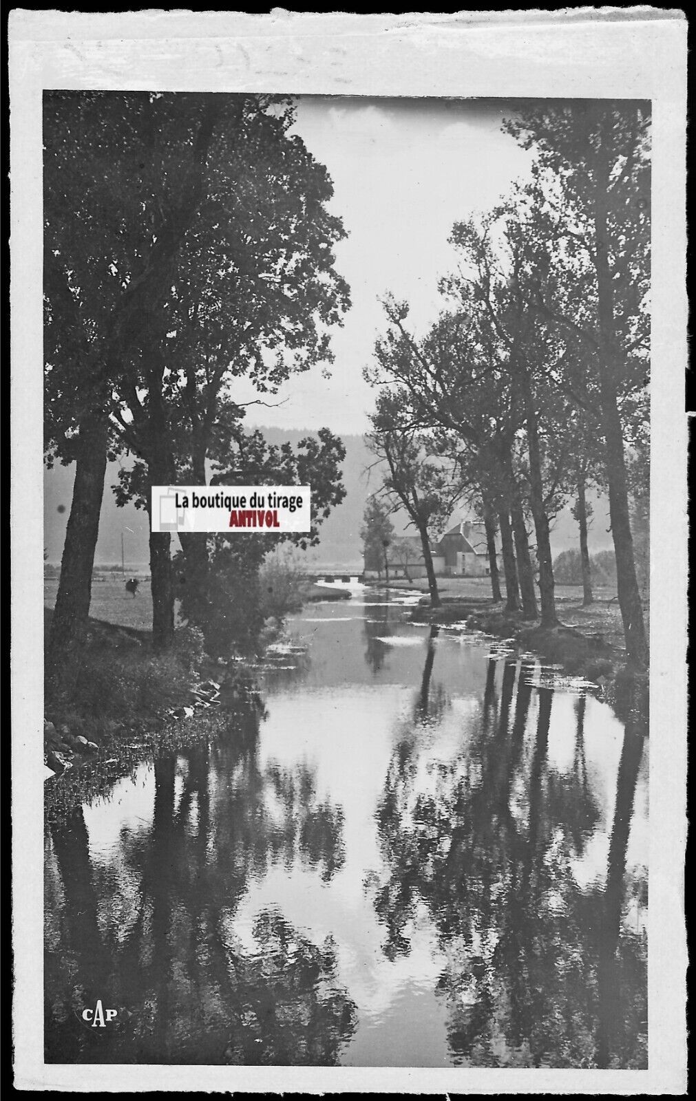 Plaque verre photo ancienne, négatif noir & blanc 9x14 cm, Mouthe Doubs France