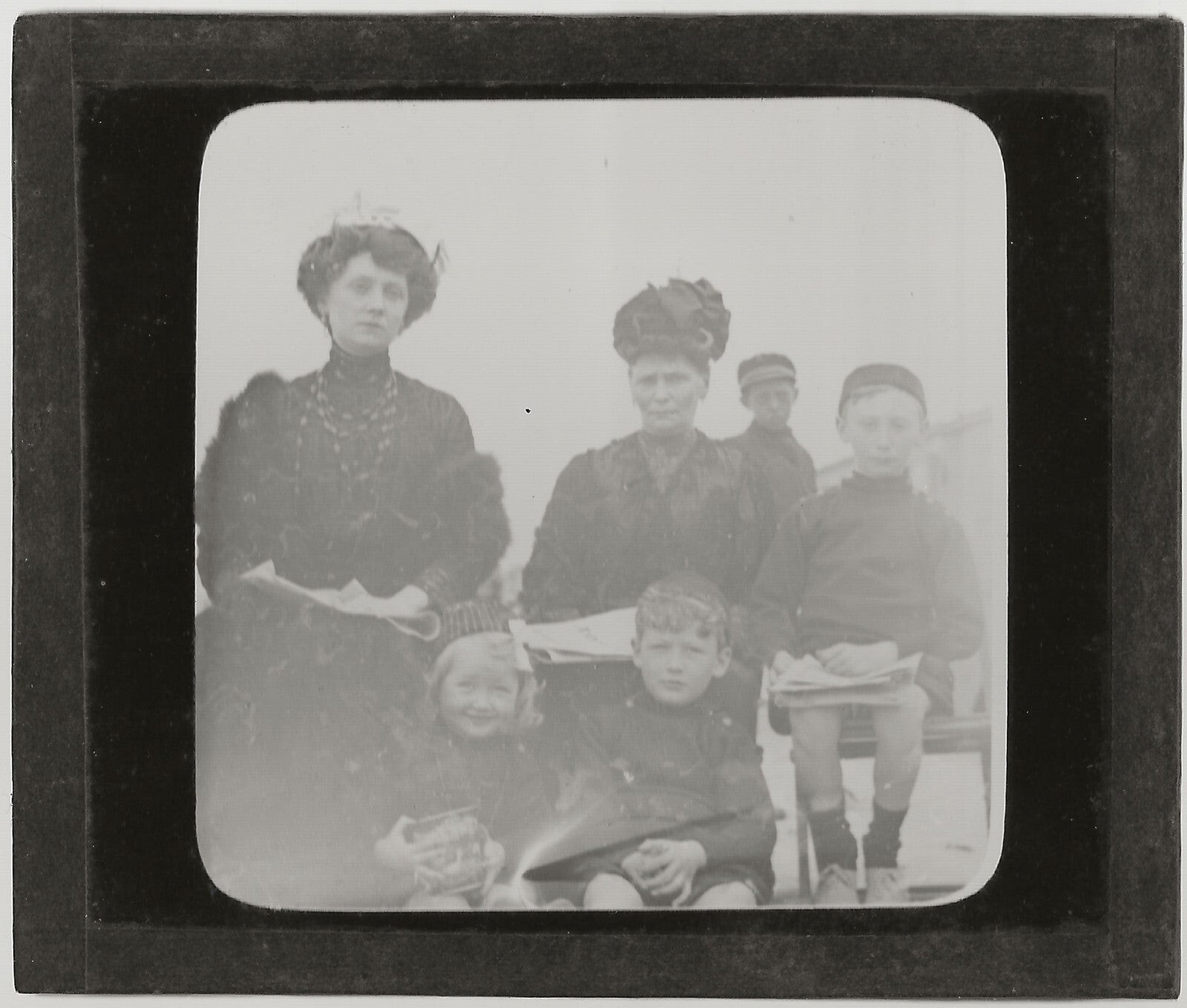 Valras-Plage, été, plage, photo ancienne plaque de verre, positif 8,5x10 cm