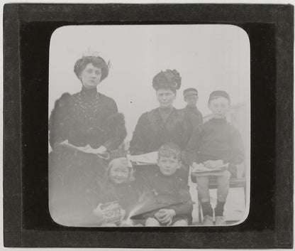 Valras-Plage, été, plage, photo ancienne plaque de verre, positif 8,5x10 cm