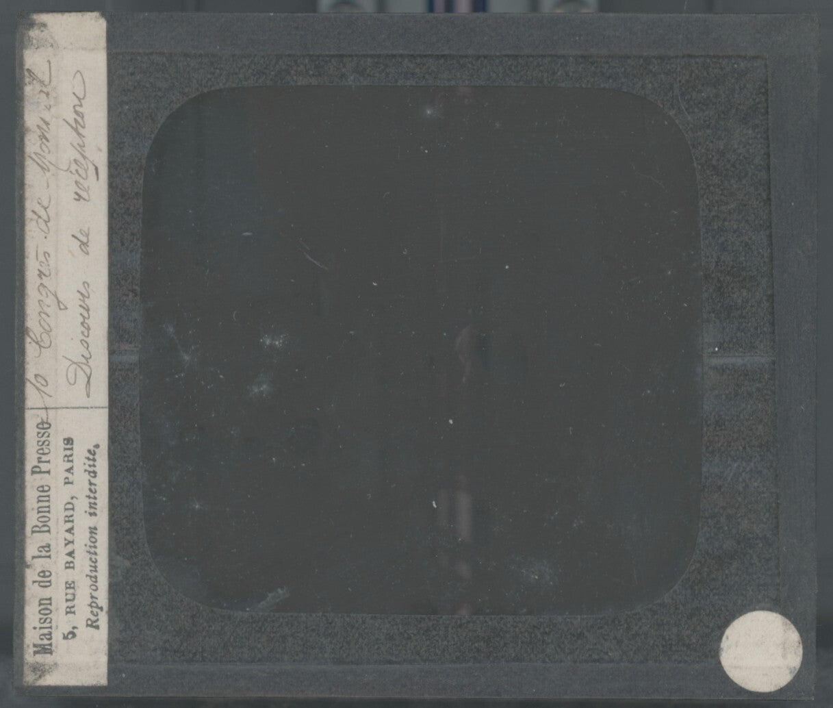 Congrès de Montréal 1910, photo ancienne plaque verre, positif 8,5x10 cm