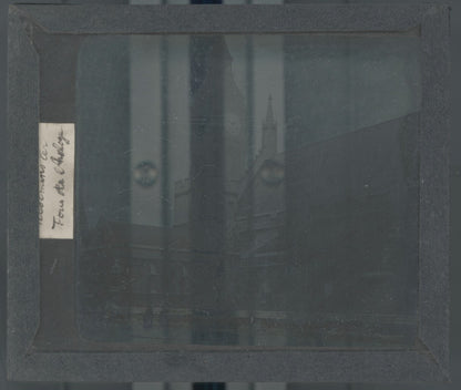 Westminster Hall, Londres, photo plaque verre, noir & blanc, positif 8,5x10 cm