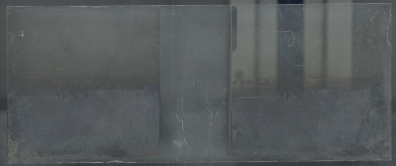 Paysage, Fès, Maroc, Plaque verre stéréo, positif noir & blanc 4,5x10,7 cm