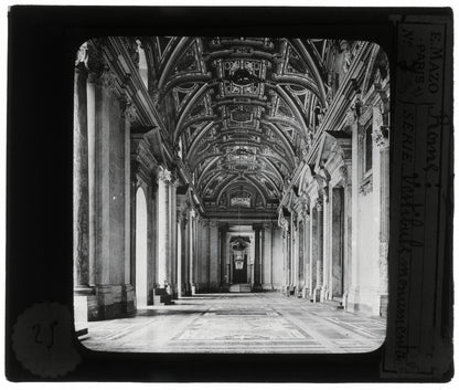 Basilique Saint-Pierre, Rome, photo ancienne plaque verre, positif 8,5x10 cm