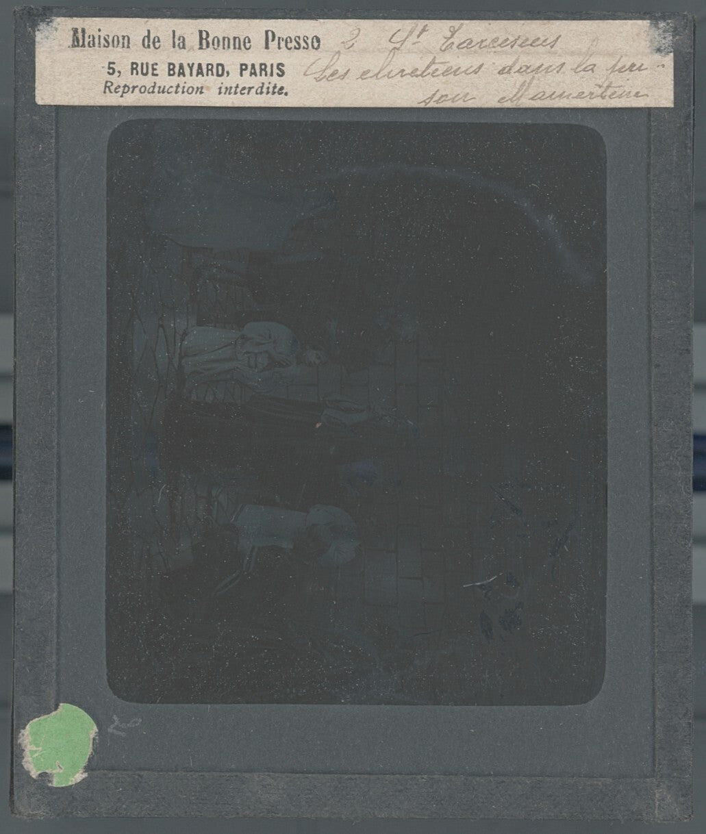 Tarcisius de Rome, Italie, dessin, photo plaque de verre, positif 8,5x10 cm