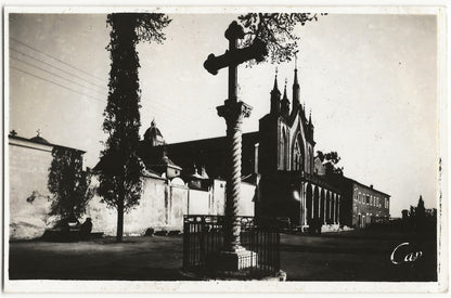 Plaque verre photo négatif noir et blanc 9x14 cm Nice, monastère de Cimiez
