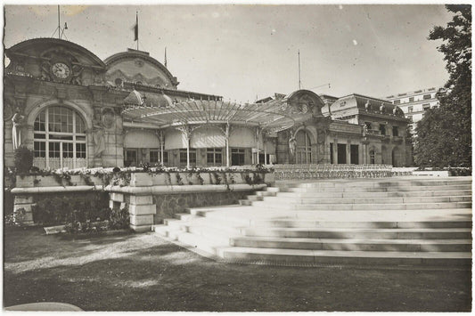 Casino de Vichy, France, photographie ancienne, noir & blanc, papier 9x14 cm