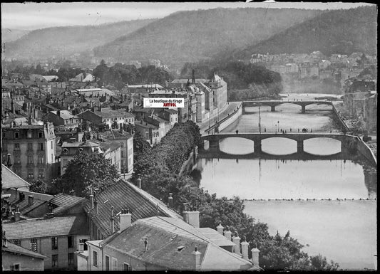 Epinal, Vosges, Plaque verre photo, négatif noir & blanc 10x15 cm France