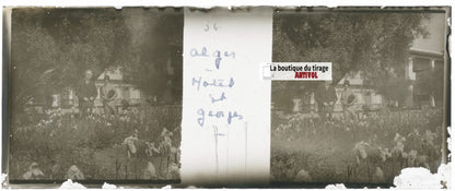 Hôtel Saint-George, Alger, Plaque verre stéréo, positif noir & blanc 4,5x10,7 cm