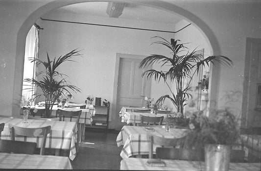 Plaque verre photo ancienne positif noir et blanc 13x18 cm Villers-le-Lac bar