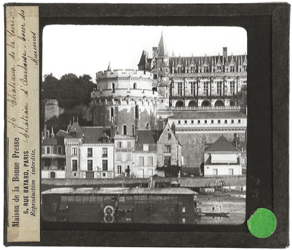 Château royal d'Amboise, photo ancienne plaque de verre, positif 8,5x10 cm