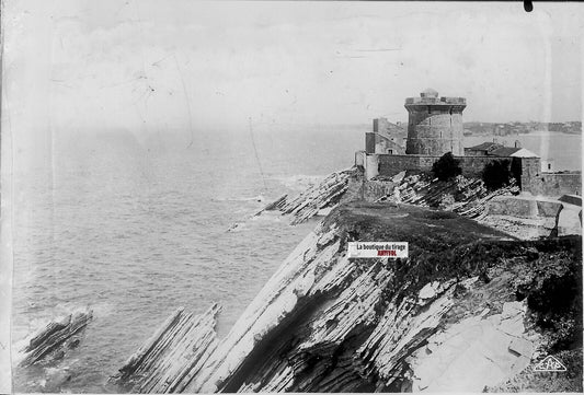 Photo ancienne verre négatif noir et blanc 13x18 cm Saint Jean De Luz France