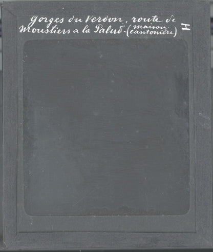 Gorges du Verdon, Moustiers-Sainte-Marie, photo plaque verre, positif 8,5x10 cm