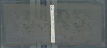 Bateau “Le Cygne”, lac d’Annecy, plaque verre photo ancienne stéréo 6x13 cm