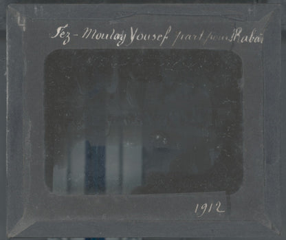 Moulay Youssef, Fès, Rabat Maroc, photo ancienne plaque verre, positif 8,5x10 cm