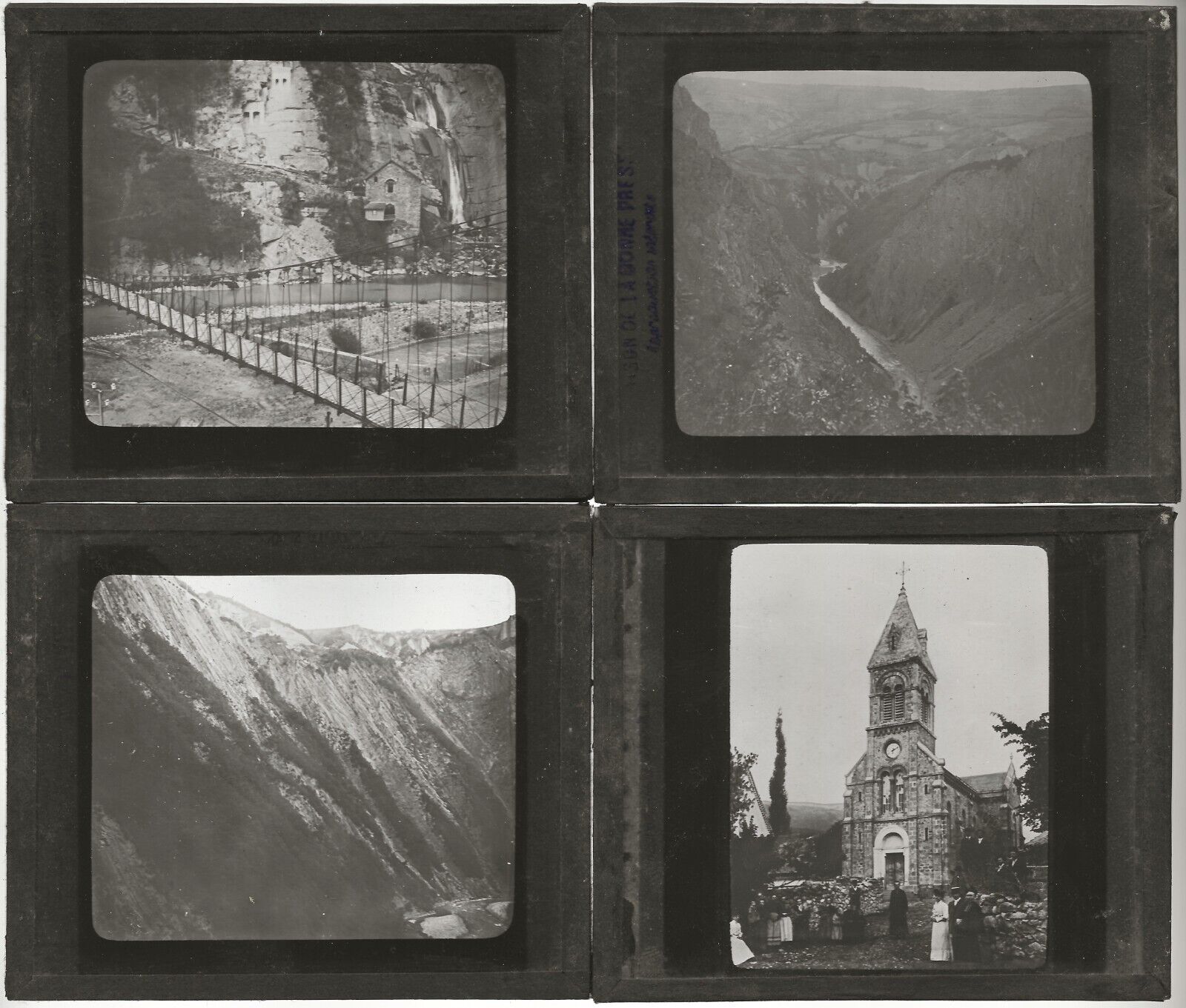 Grenoble, La Salette, voyage, photos plaques de verre, lot 10 positifs 8,5x10 cm