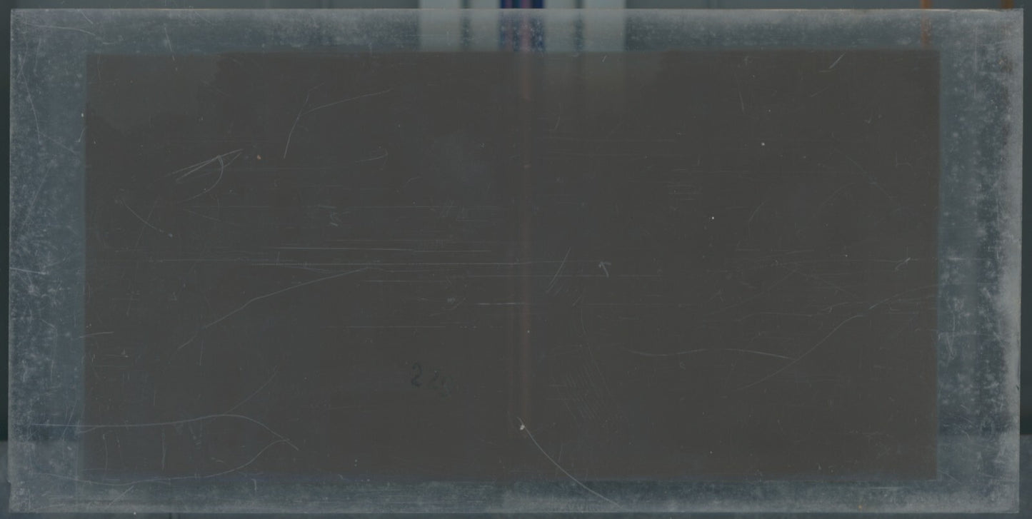 Personnages, Longchamp, Paris, plaque verre stéréoscopique, positif 8,5x17 cm