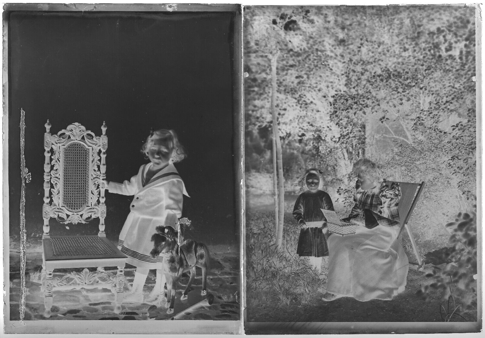 Belgique, femmes, photos anciennes plaque de verre, lot de 10 négatifs 13x18 cm