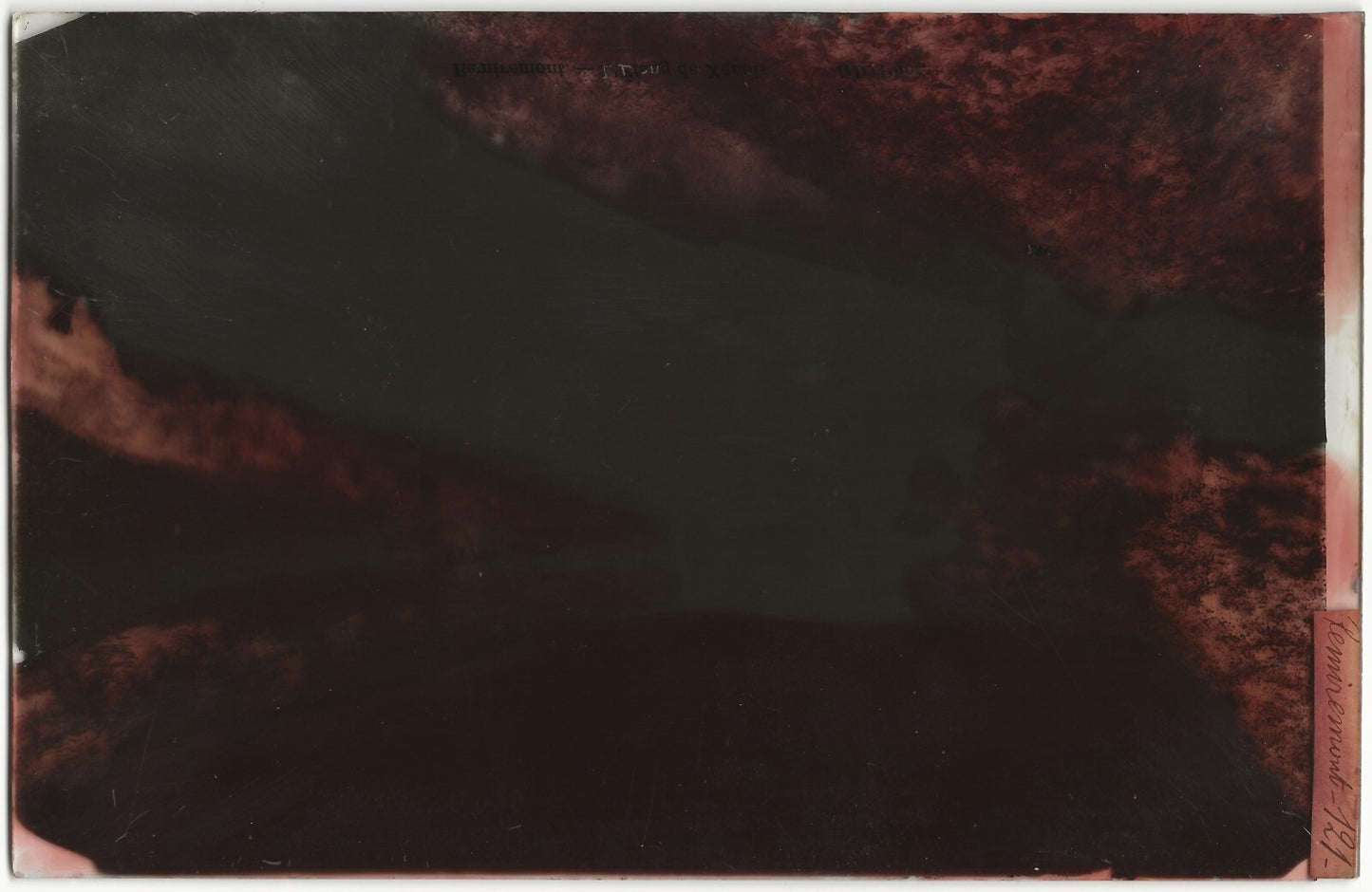 Remiremont, Étang de Xennois, Plaque verre photo, négatif noir & blanc 13x21 cm