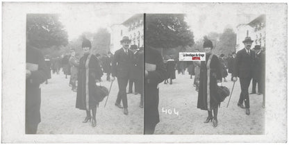 Hippodrome de Longchamp, Paris, plaque verre stéréoscopique, positif 8,5x17 cm