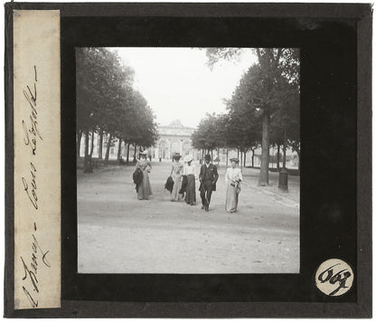 Cours Léopold Nancy, photo ancienne plaque de verre, positif 8,5x10 cm