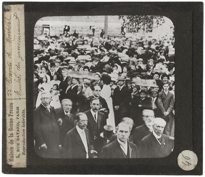Membres gouvernement, Congrès Montréal, photo plaque de verre, positif 8,5x10 cm