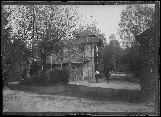 Plaque verre photo ancienne négatif noir et blanc 6x9 cm parc château France - La Boutique Du Tirage 