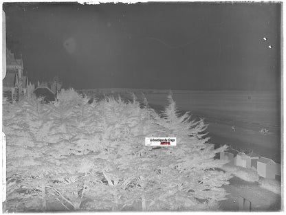 Vers La Baule-Escoublac, Plaque verre photo, négatif noir & blanc 9x12 cm