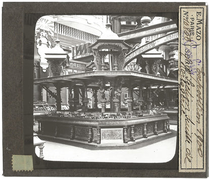Paris exposition internationale 1900, photo plaque de verre, positif 8,5x10 cm