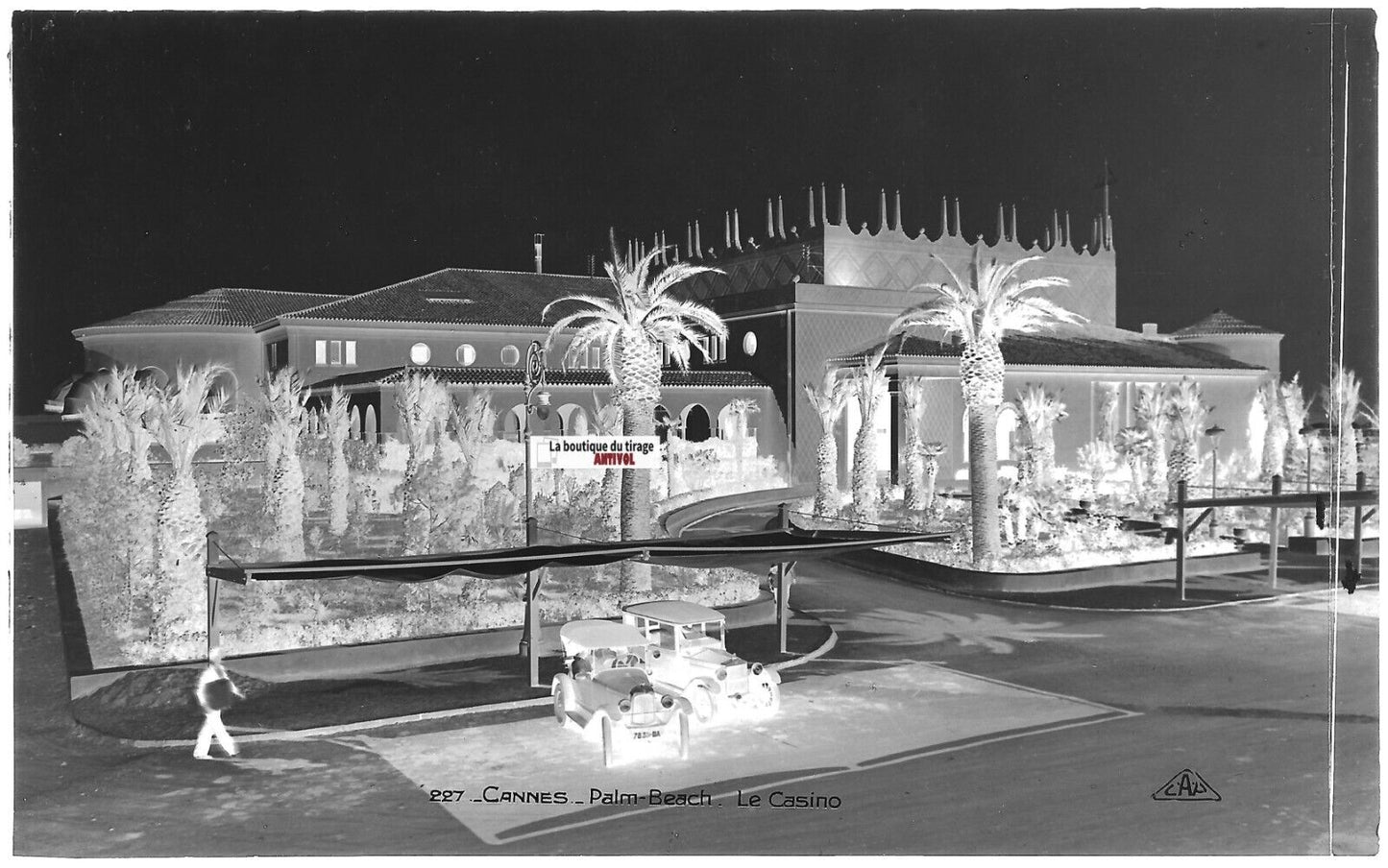 Cannes Croisette, Côte d'Azur, photos plaque de verre, lot de 5 négatifs 9x14 cm