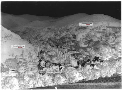 Plaque verre photo ancienne négatif noir et blanc 13x18 cm Brumath Fleischel