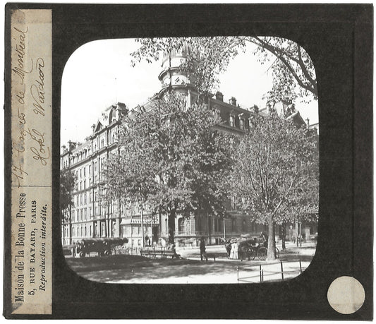 Hôtel Windsor Montréal, Canada, photo ancienne plaque verre, positif 8,5x10 cm