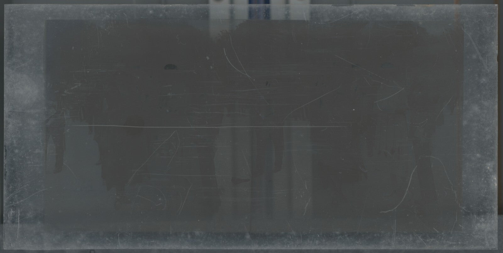 Hippodrome de Longchamp, Paris, plaque verre stéréoscopique, positif 8,5x17 cm