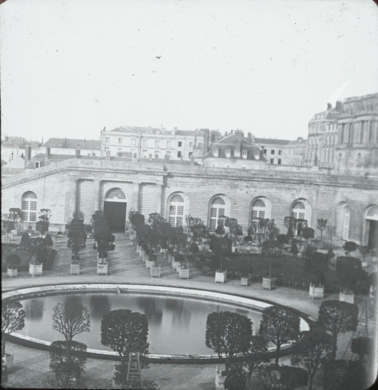L'Orangerie, Château de Versailles, photo plaque verre, positif 8,5x10 cm