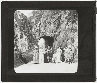 Col de la Schlucht, tunnel, photo ancienne plaque de verre, positif 8,5x10 cm