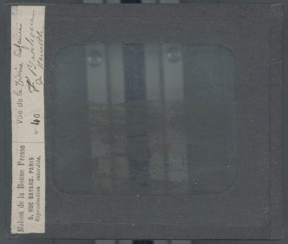 Vue générale de Nazareth, Israël, photo plaque verre, positif 8,5x10 cm