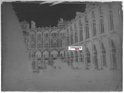 Château Saint-Germain-en-Laye, Plaque verre photo, négatif noir & blanc 9x12 cm