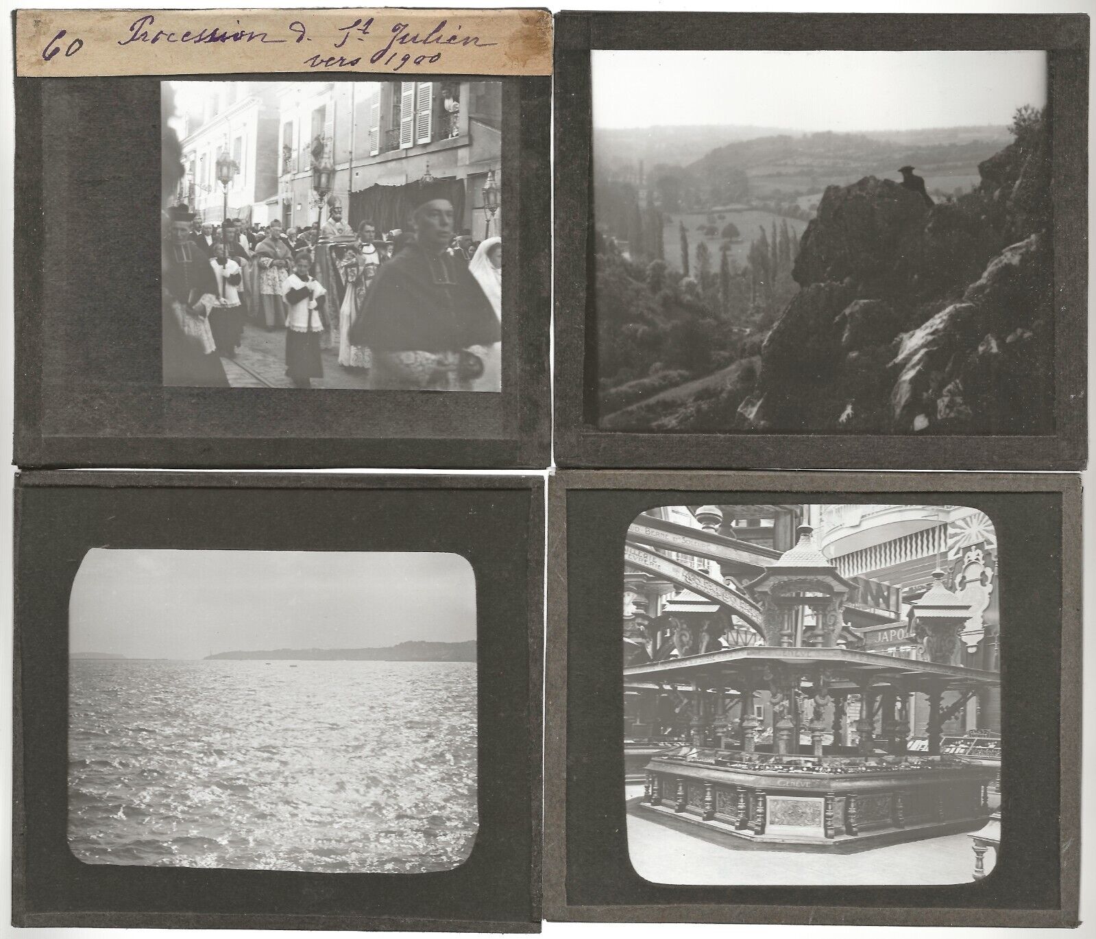 Paris Voyage, photos anciennes plaques de verre, lot 10 positifs 8,5x10 cm