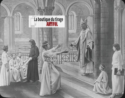 Saint-Martin, photo ancienne plaque verre, noir et blanc, positif 8,5x10 cm