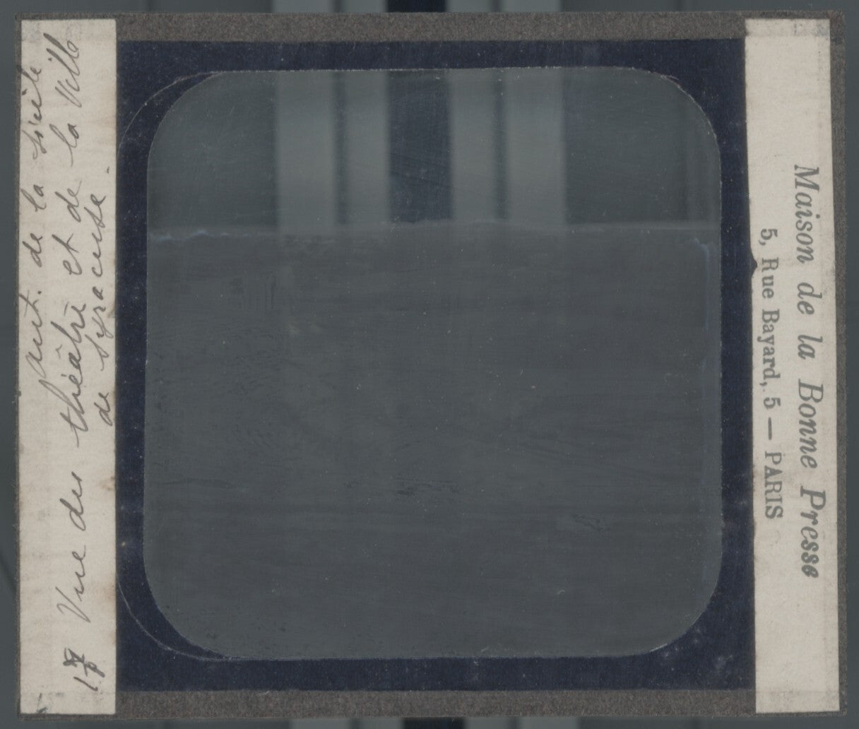 Syracuse, Italie, Sicile, photo plaque verre, noir & blanc, positif 8,5x10 cm