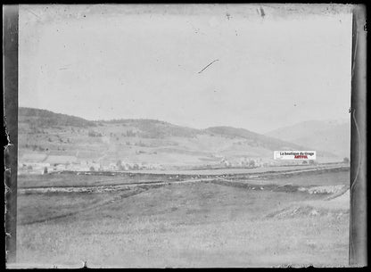 Plaque verre photo ancienne négatif noir et blanc 6x9 cm paysage montagne France - La Boutique Du Tirage 