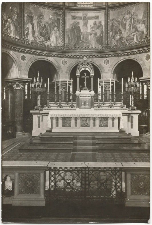 Strasbourg, église St Pierre-Le-Jeune, photo ancienne, sépia, papier 8,5x13 cm