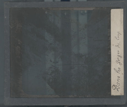 Gorges du Loup, Provence, photo plaque verre, noir & blanc, positif 8,5x10 cm