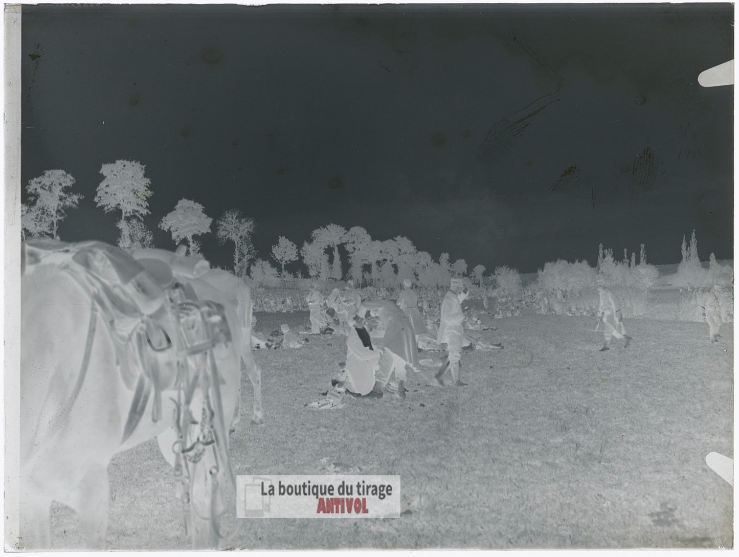 Manœuvres militaires, 1912, plaque verre, photo ancienne, négatif 9x12 cm