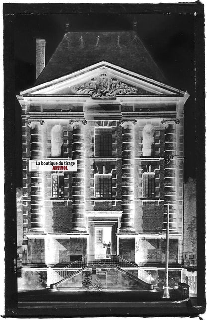 Plaque verre photo négatif noir & blanc 09x14 cm Charleville-Mézières, moulin