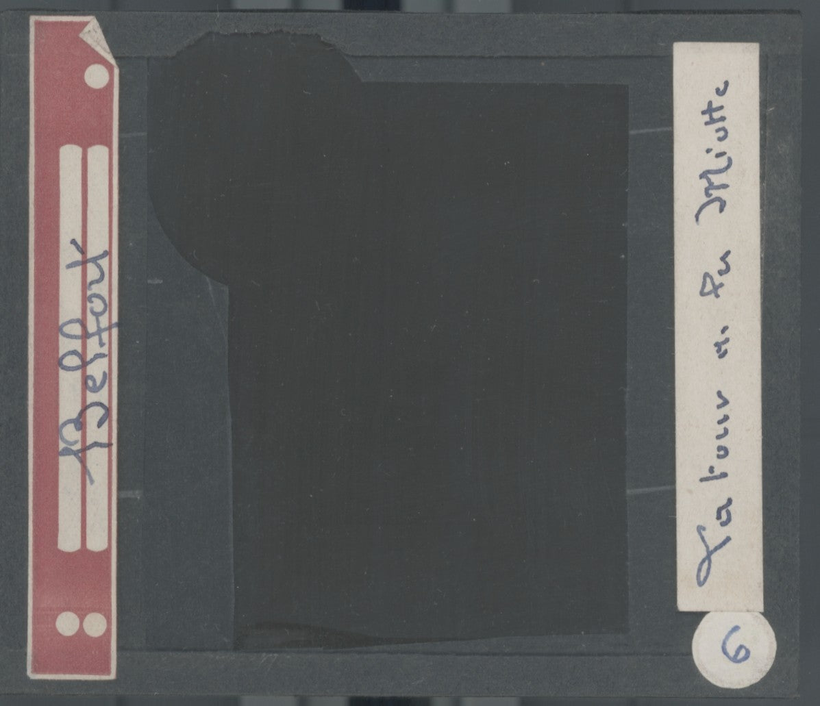 La tour Miotte Belfort, photo plaque verre, noir & blanc, positif 8,5x10 cm